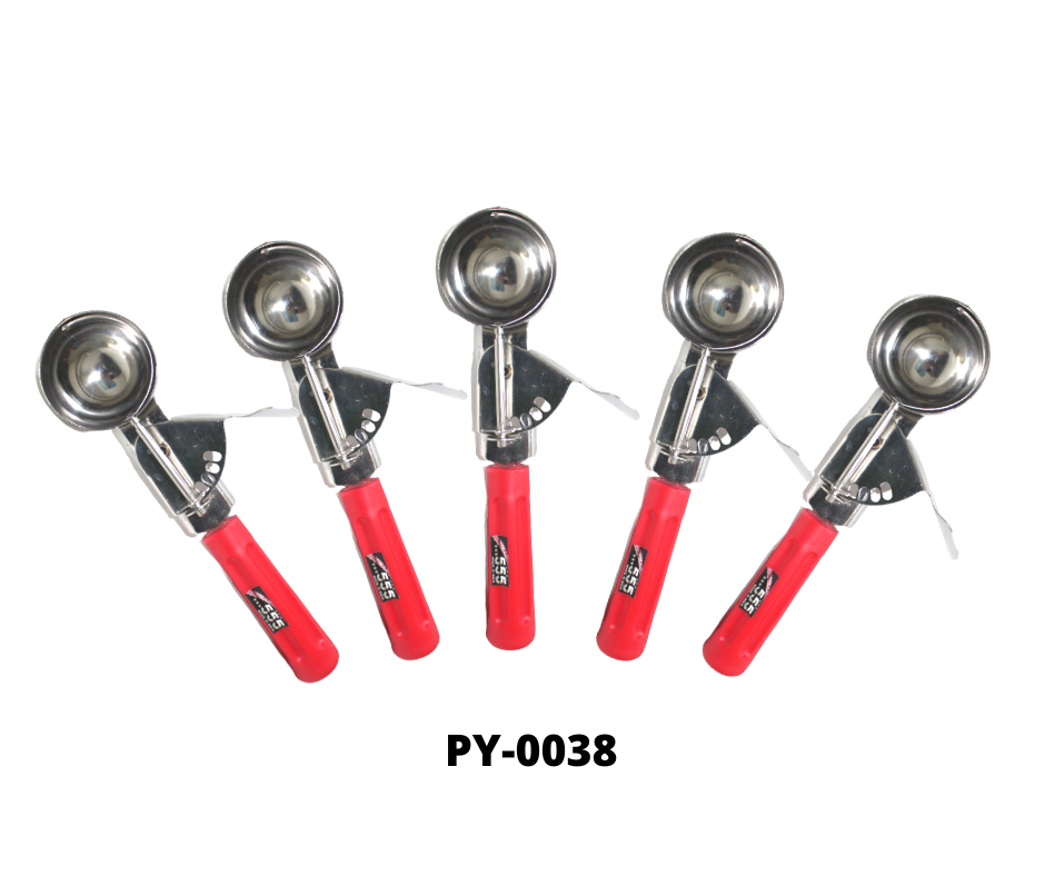 CUCHARA PARA HELADO DE 35 ML, MANGO ROJO