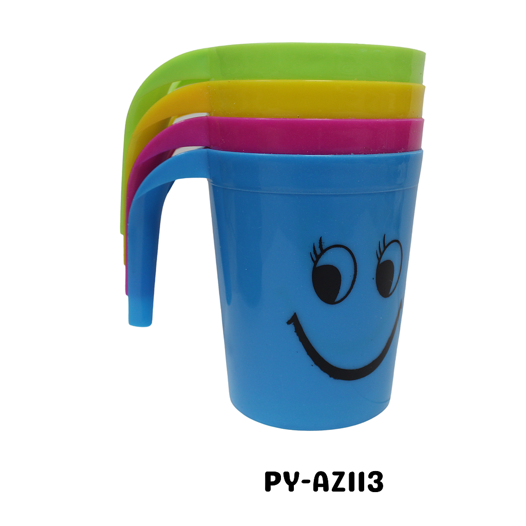 TAZA X 4 PIEZAS EMOJI COLORES