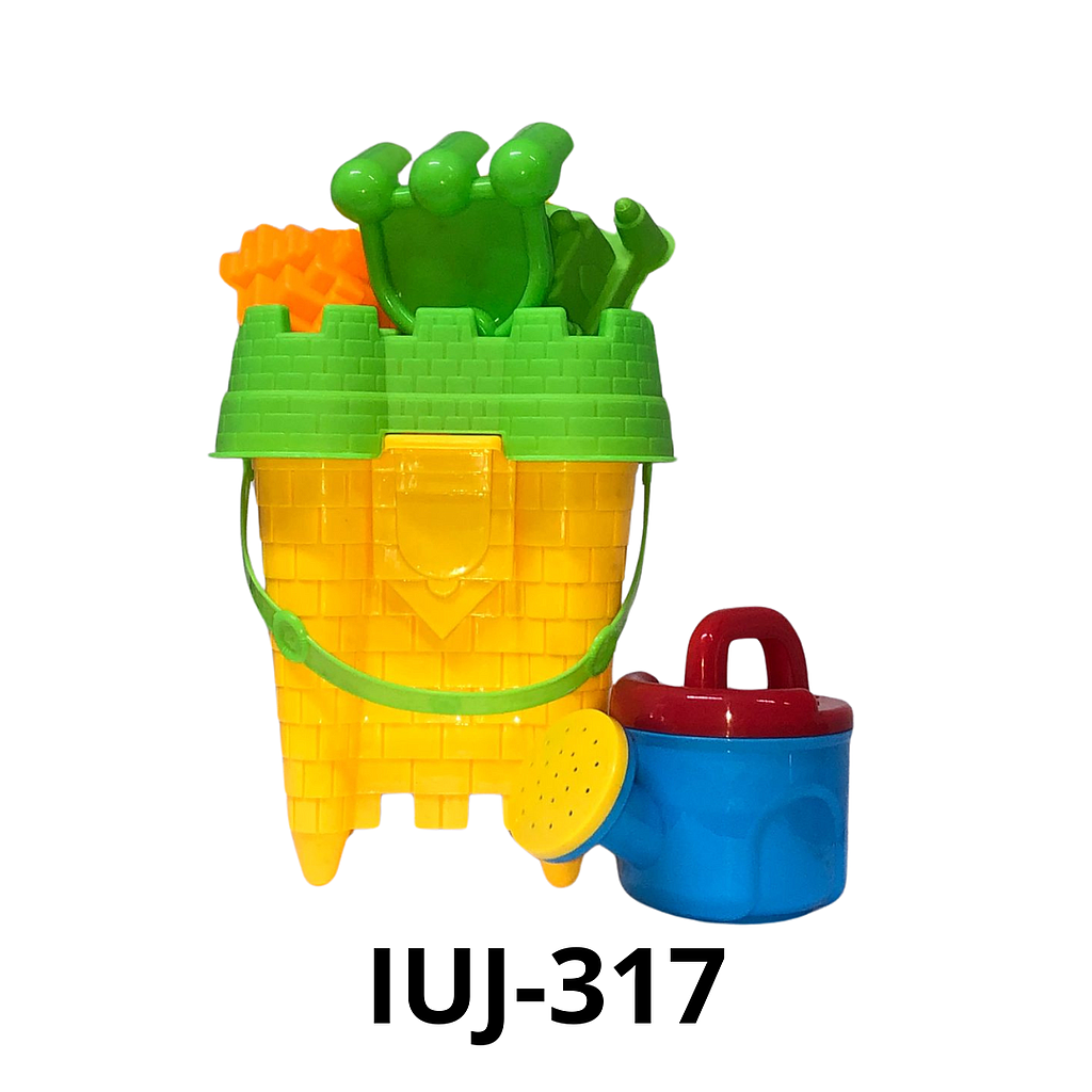 JUGUETE PARA PLAYA-CASTILLO CON TAPA 9PCS