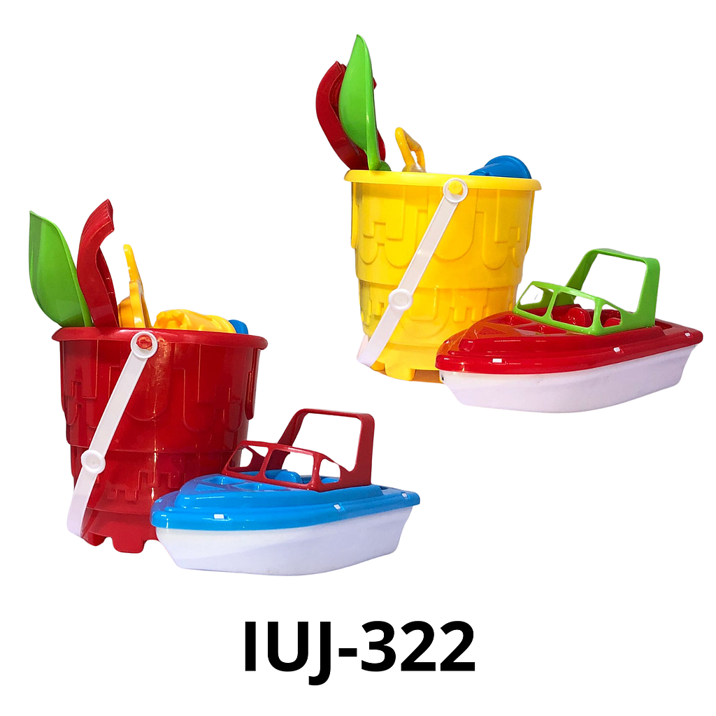 JUGUETE PARA PLAYA-CUBETA CON LANCHA