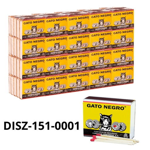 [DISZ-151-0001] FOSFORO GATO NEGRO CARTON 10X100 