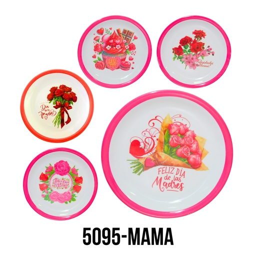 [5095-MAMA] PLATO PLANO 9.5" MOTIVO MADRE