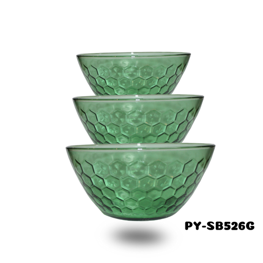 [PY-SB526G] TAZON DE VIDRIO COLOR VERDE DE 5" ROMBOS